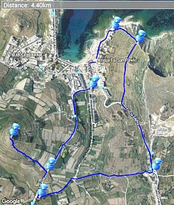 Route 18, Marsalforn to Salvatur,  4.4km, medium