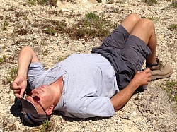 Climing up to 19,600.00 centimeters altitude poor David fainted in the thin air.