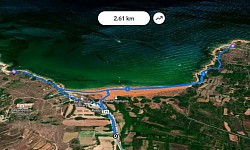 001 Ramla Bay, walk A - beach walk, 2,6km, easy